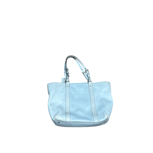 Coach Leather Tote Bag - Light Blue