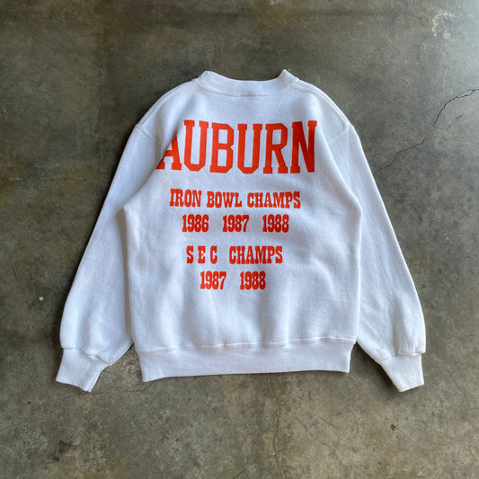 1988 White Auburn Iron Bowl Front and Back Crew