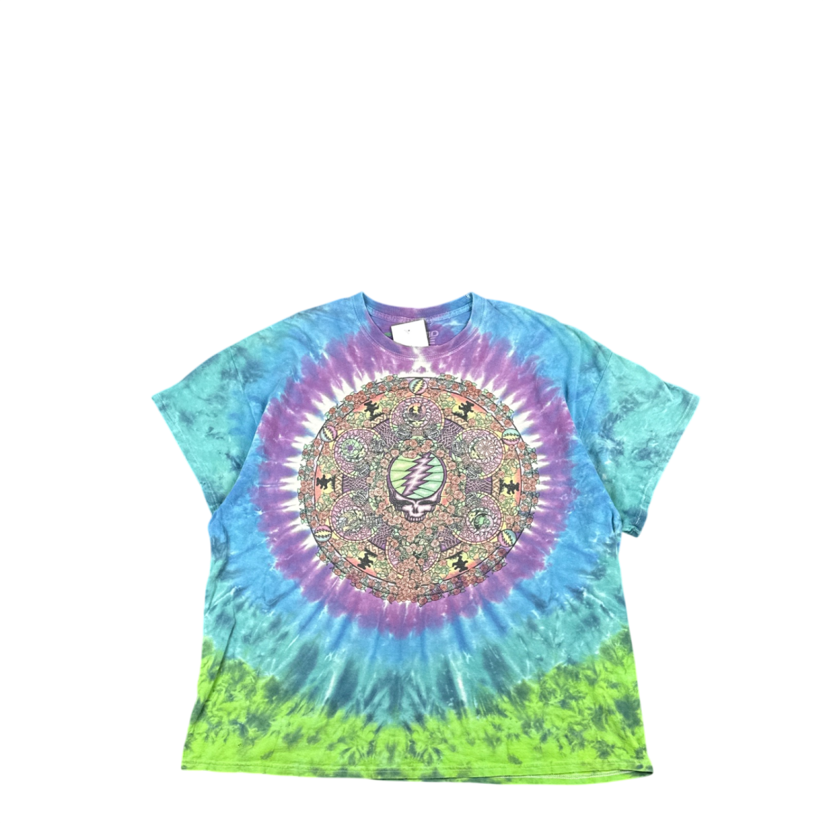 Liquid Blue Tie-Dye Graphic Tee - Multicolor (2XL)