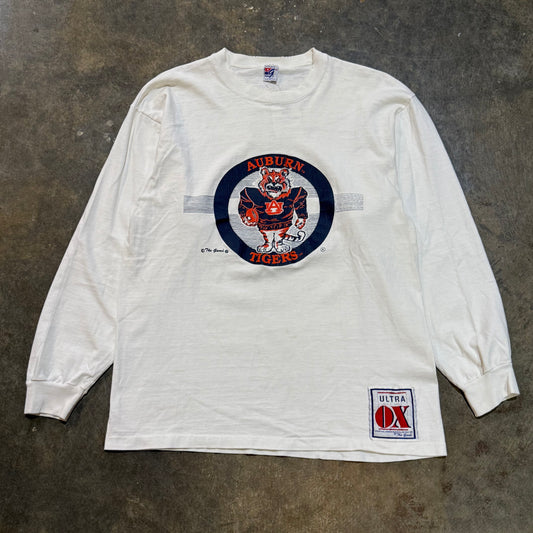 White Auburn Tigers The Game OX LS Tee