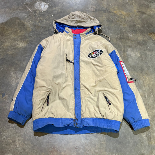 Nascar 2000 Beige Puffer Jacket
