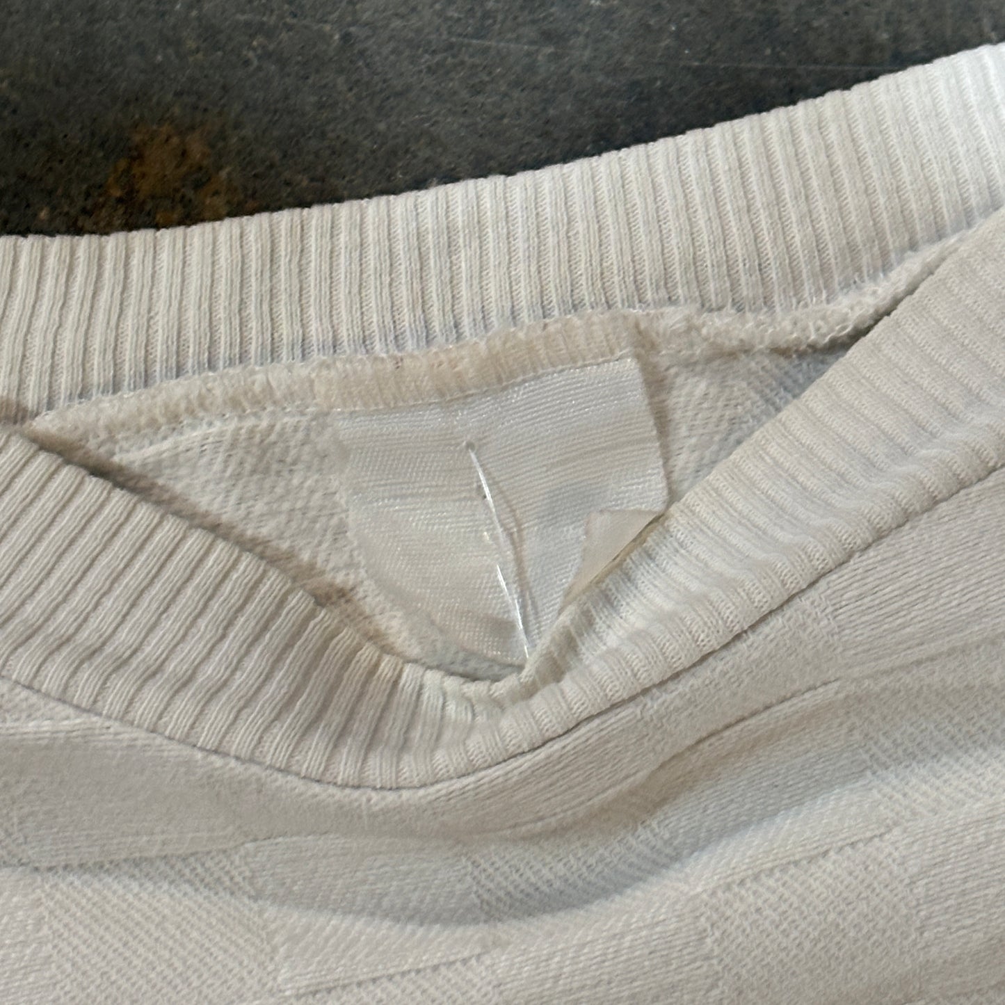 White Camel Crewneck with Pink-Yellow Patch