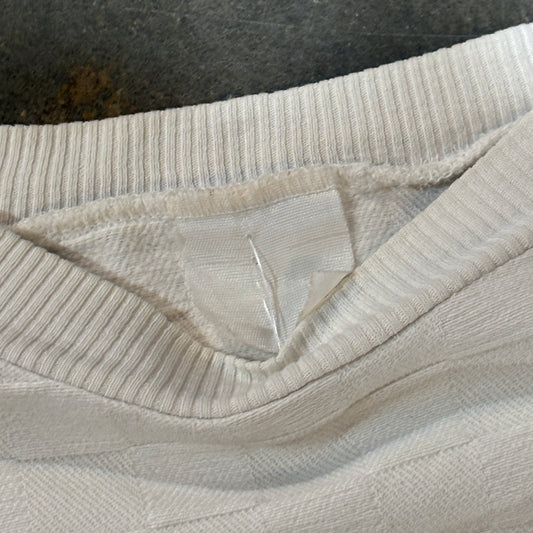 White Camel Crewneck with Pink-Yellow Patch