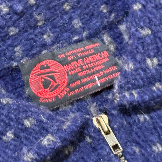 Native American Navy Sweat Zip