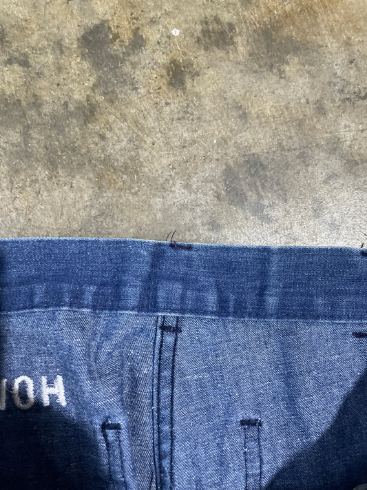 70s Navy dungaree Denim Flares