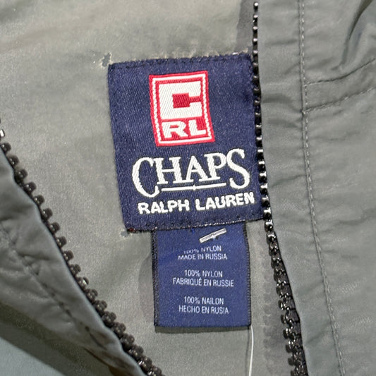 CHAPS Ralph Lauren Gray Nylon Pullover Windbreaker (S)