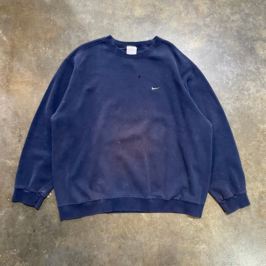 Navy Nike Thrashed Crew