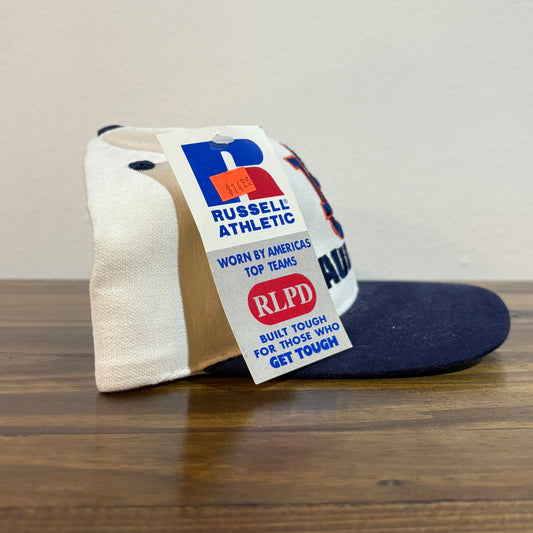 White and Navy Auburn Russell Snap