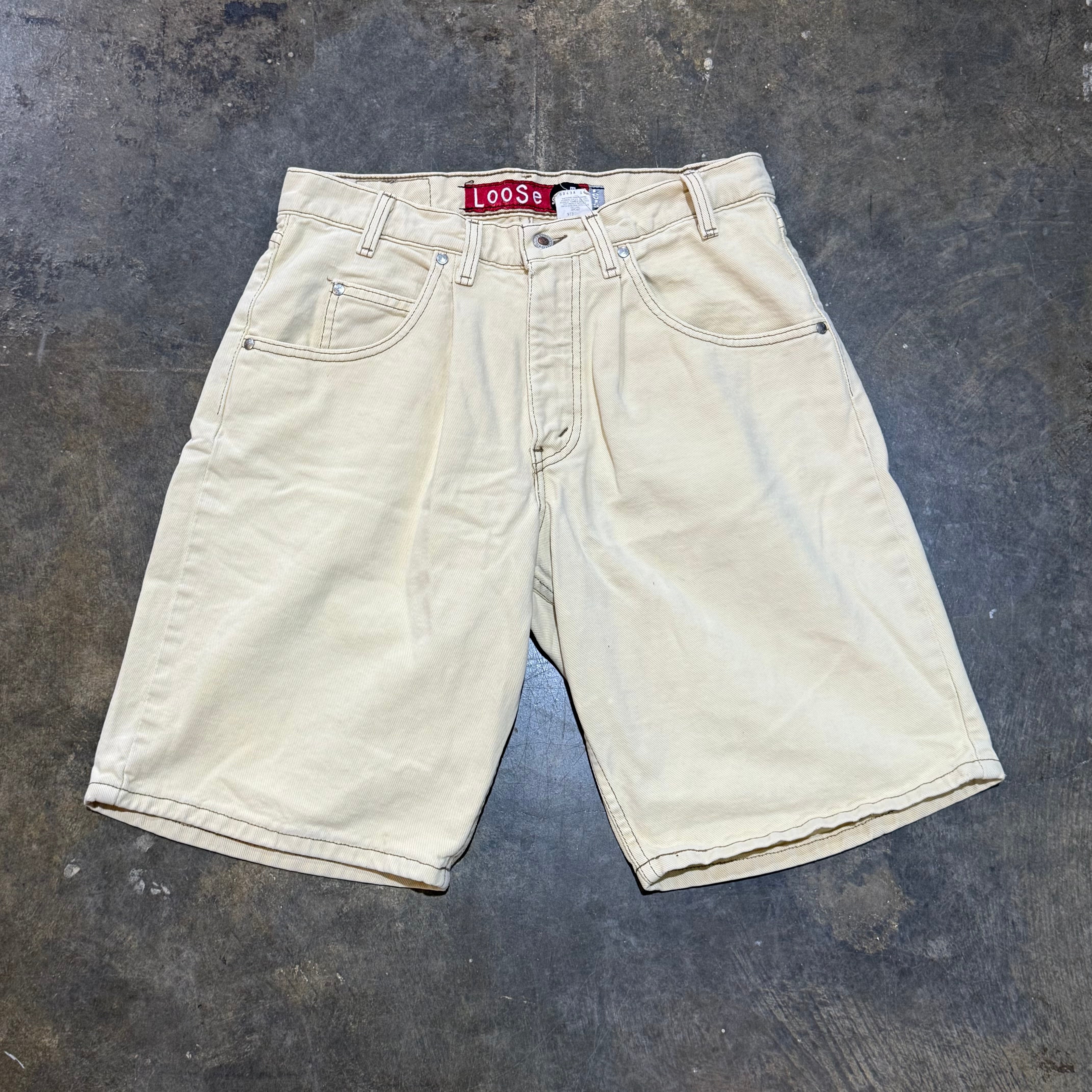 Carpenter Shorts Loose Fit Off White