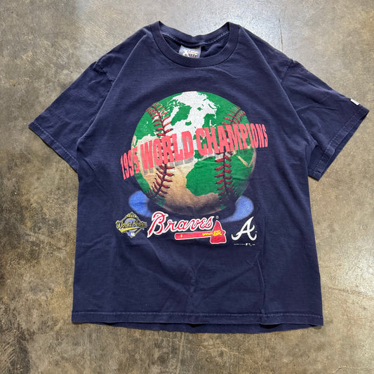Navy 1995 Atlanta Braves World Champions Tee