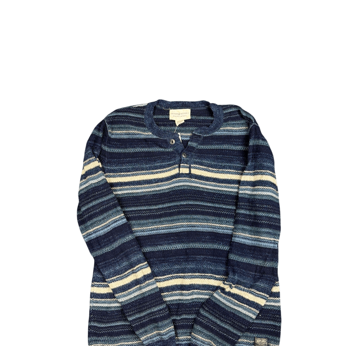 Ralph Lauren Denim & Supply Striped Henley - Navy Blue (S)