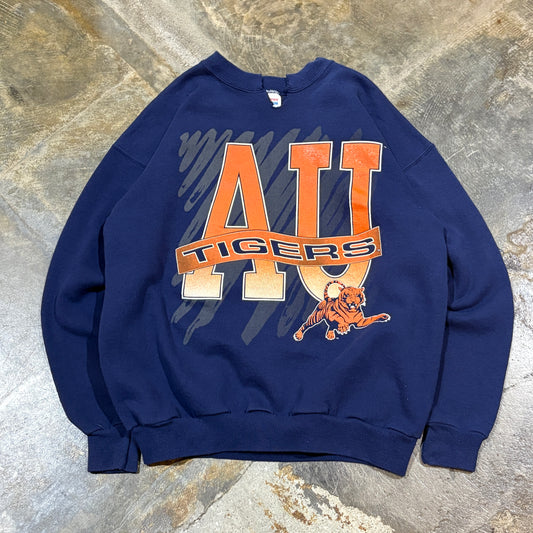 AU Tigers Navy Cut Neck Crewneck