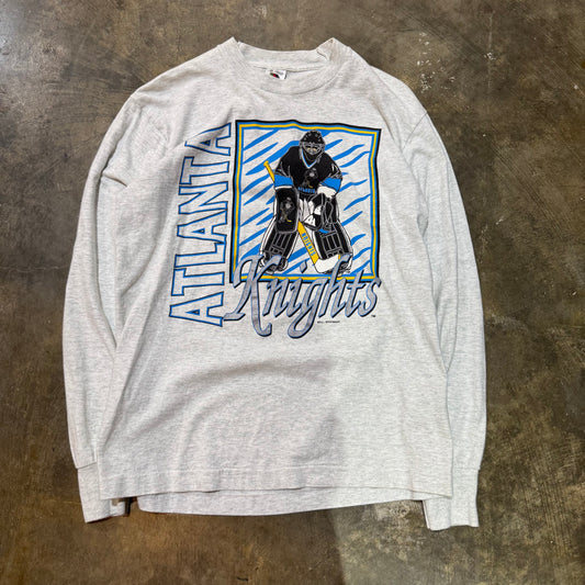 Grey Atlanta Knights Hockey LS Tee