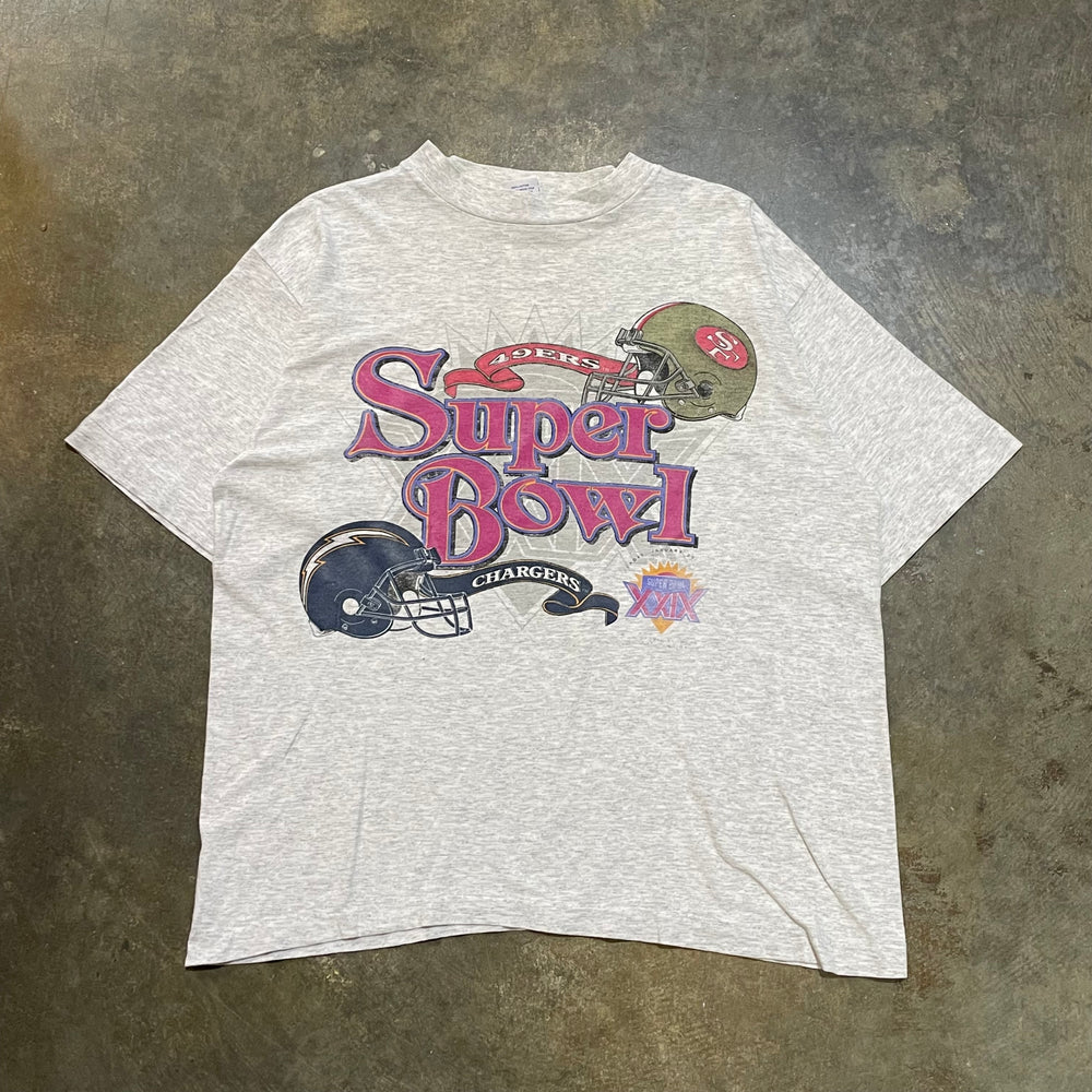 True-Fan Sportswear 49ers vs. Chargers Super Bowl Helmet Tee