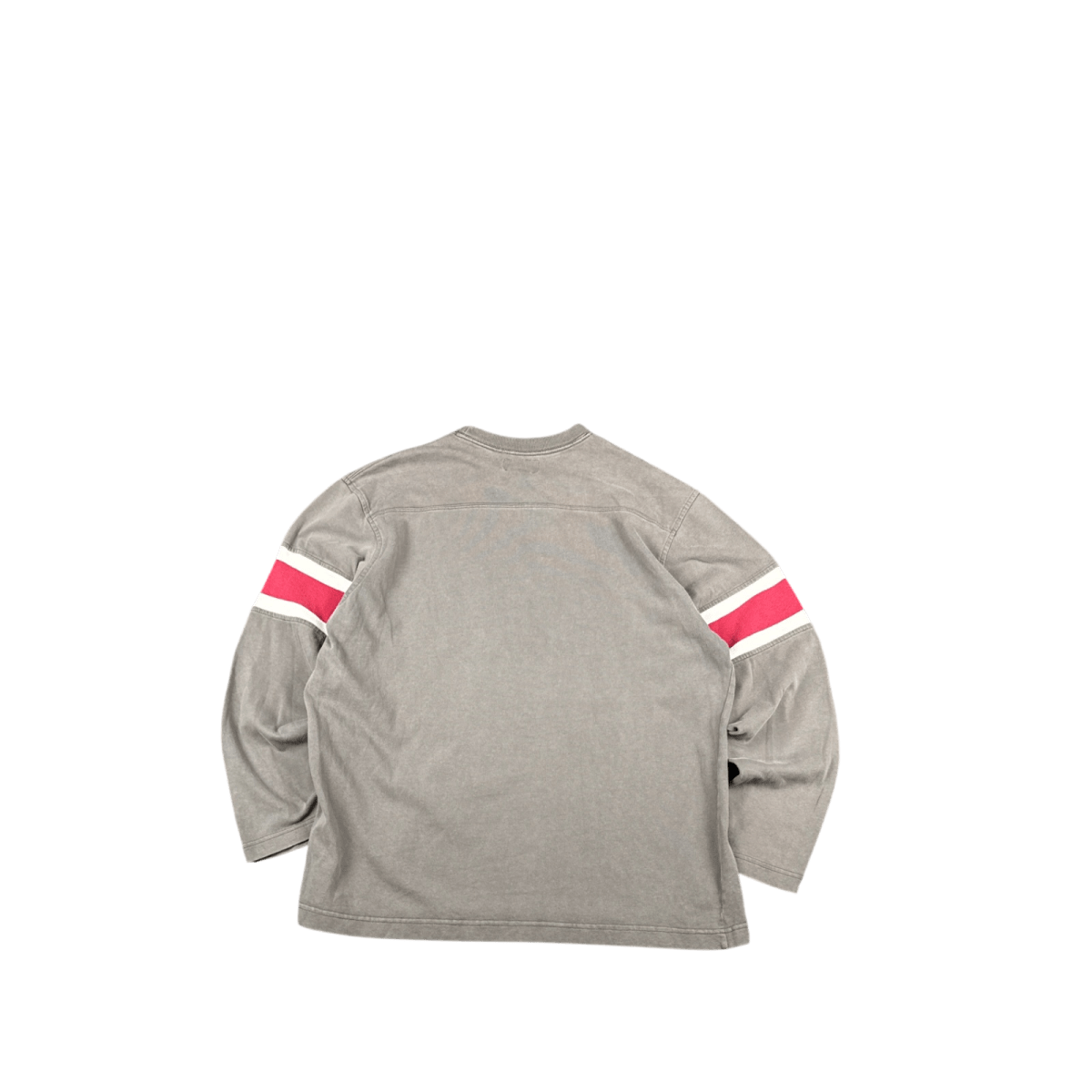 American Eagle Outfitters 23 Graphic Jersey - Taupe with Red and White Stripes (L)