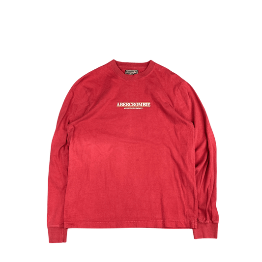 Abercrombie Long Sleeve Tee - Red (S)
