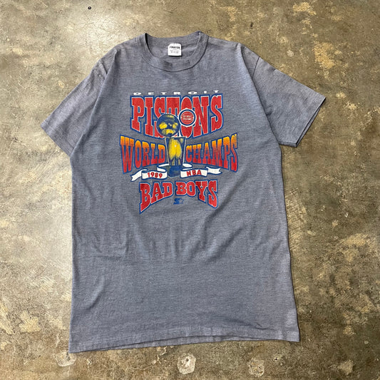 Grey Detroit Psitons Starter 1989 Tee