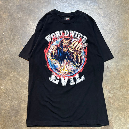Black WWE World Wide Evil Tee