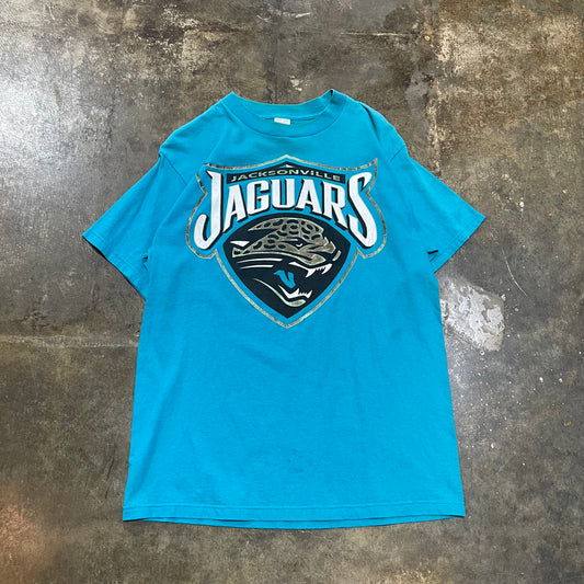 Teal Jacksonville Jaguars Logo 7 Tee