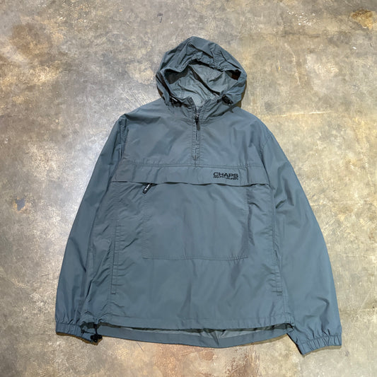 CHAPS Ralph Lauren Gray Nylon Pullover Windbreaker (S)