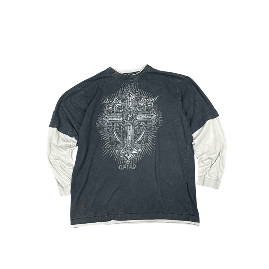 Dickies Authentic Cross Graphic Long Sleeve - Black/Grey (XL)