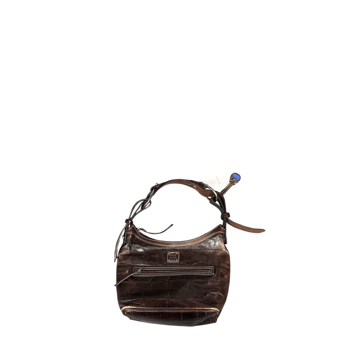 Dooney & Bourke Croc Embossed Shoulder Bag - Brown