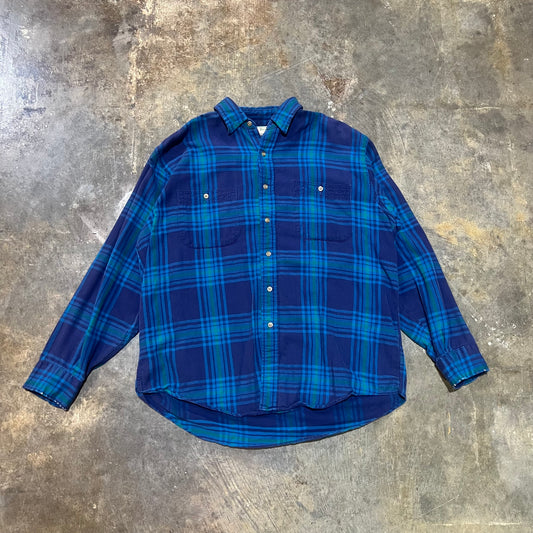 Teal/Navy L.L. Bean Button-Up