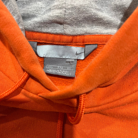 Orange Nike Embroidered Hoodie