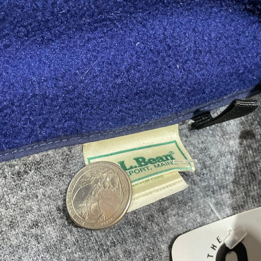 LL Bean Grey Deep Pile Fleece
