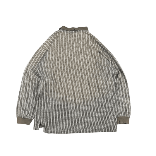 Club Room Patterned Polo - Olive/Brown (M)