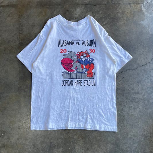 1989 Auburn Vs Alabama Jordan Hare Boot tee