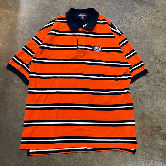 Orange Auburn Striped College Classics Polo