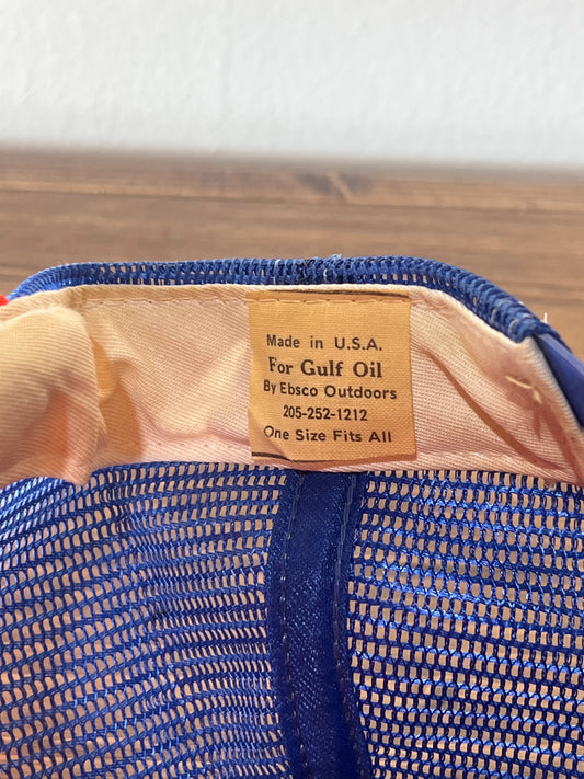 Orange and Royal Blue 80s Auburn Trucker Hat