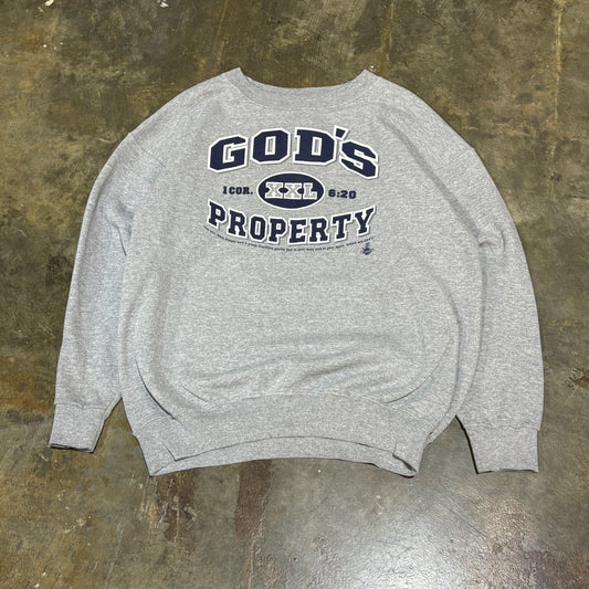 God's Property Bible Verse Crewneck