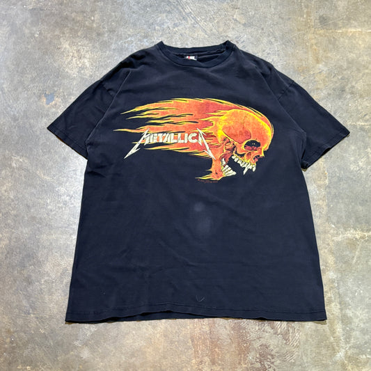 Metallica Pushead Flame Skull Tee