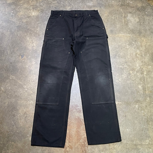 Black Double Knee Work Pants