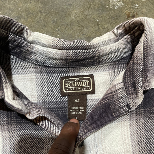 Schmidt Purple/Brown and Beige Plaid Flannel1