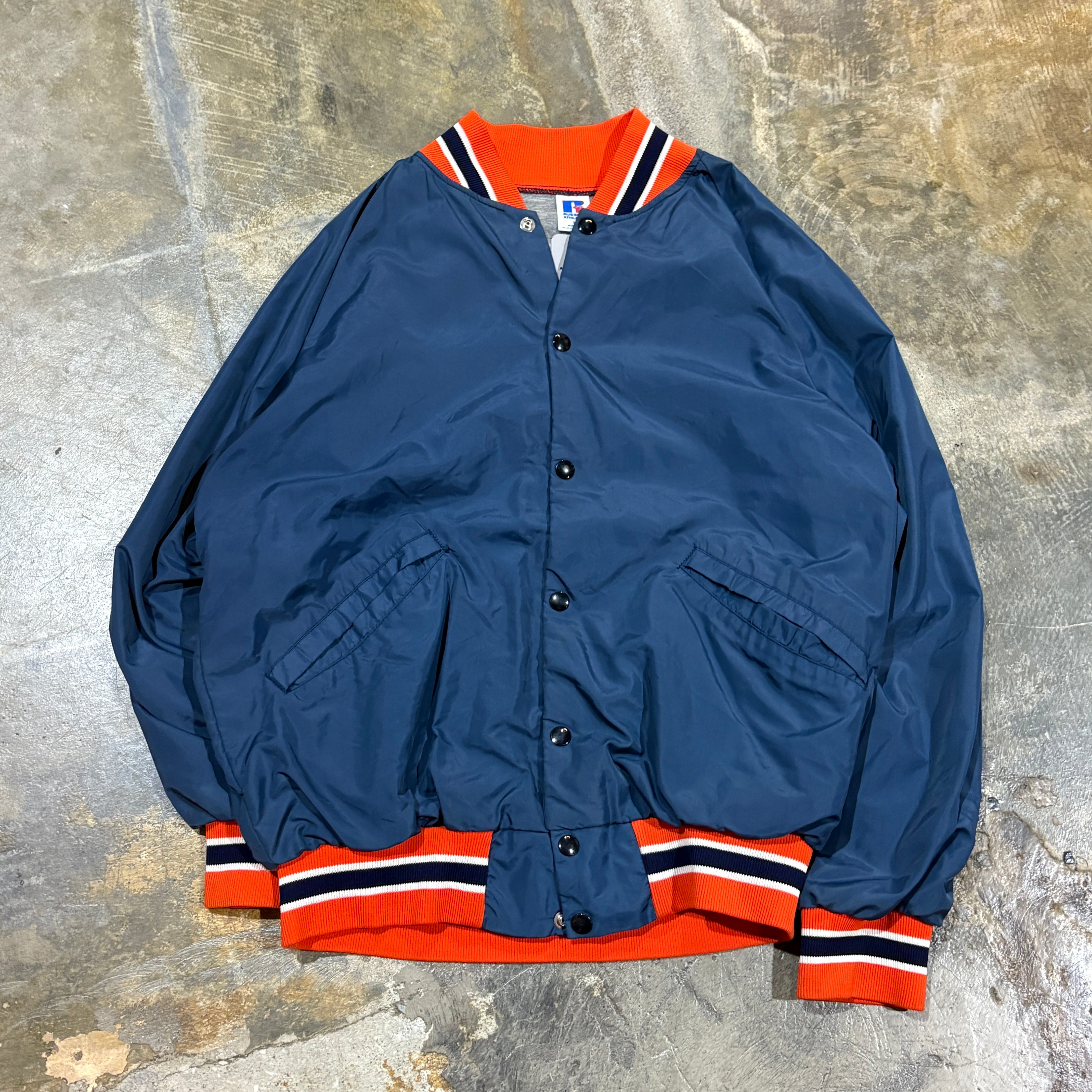 Navy Auburn Satin Jacket