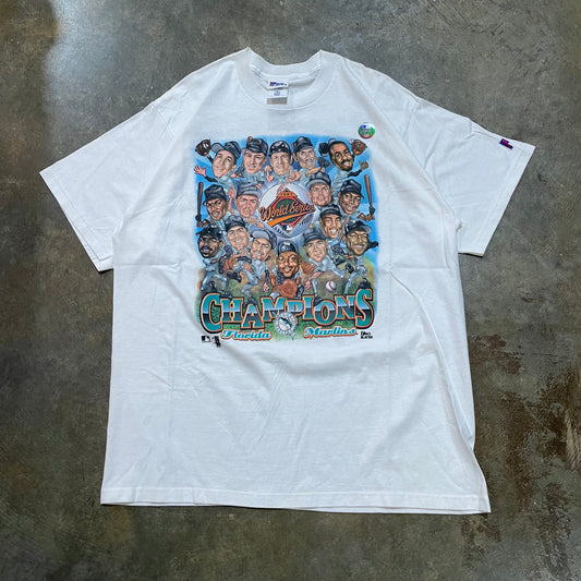 1997 Florida Marlins DS Pro Player Caricature Tee