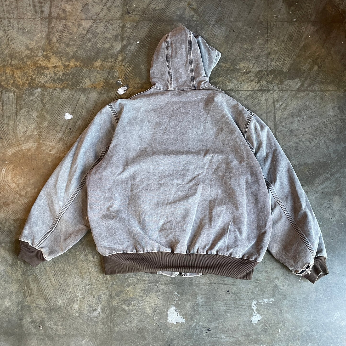 Faded Brown District 6 Schools Carhartt Hooded Jacket