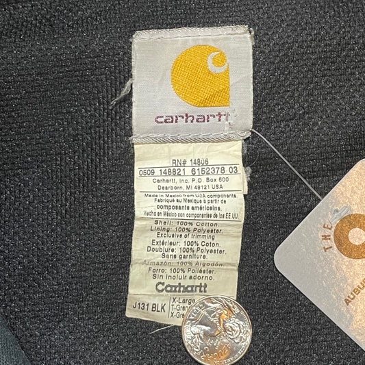 Distressed Black Carhartt Hooded Jacket9