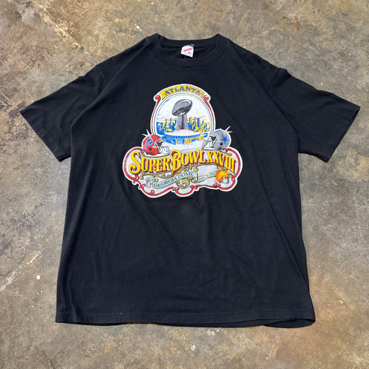 1994 Super Bowl XXVIII Atlanta Black Tee