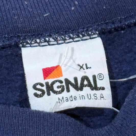 Navy Auburn Signal Big Print Crewneck