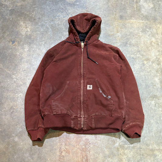 Maroon/Burnt Orange Carhartt Hooded Jacket 14