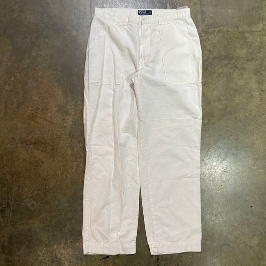White Polo Linen Pants