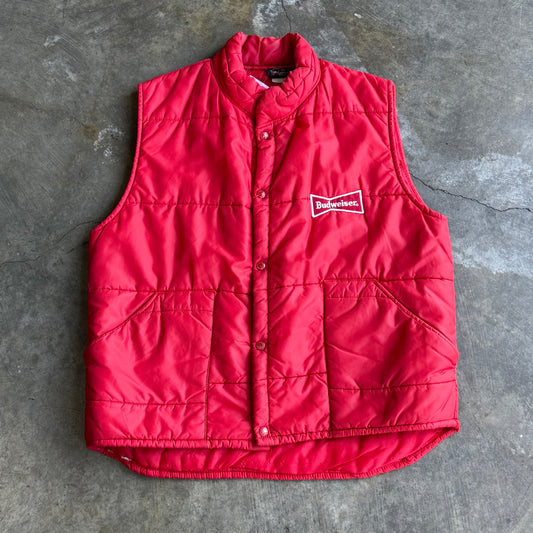 Red Budweiser Puffer Vest