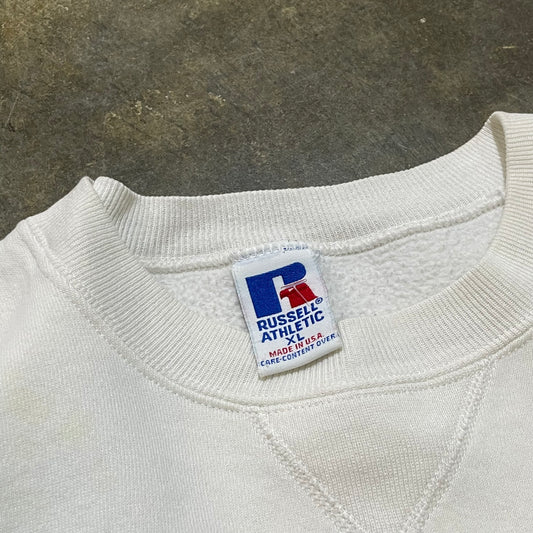 White Auburn Russell Arch Logo Crew