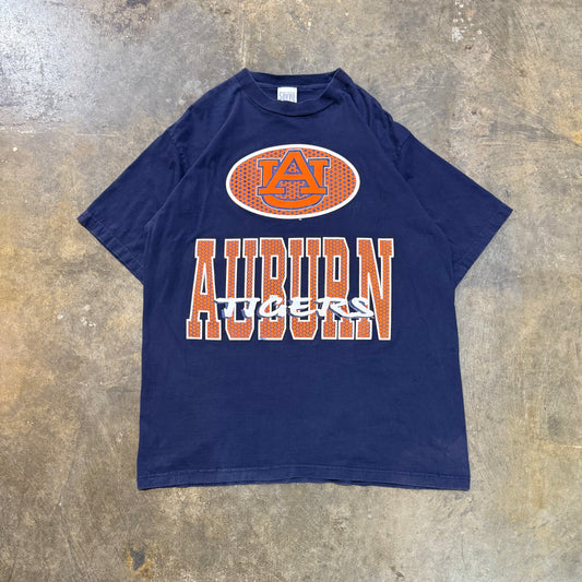 Auburn Savvy Navy Cross Pattern Tee