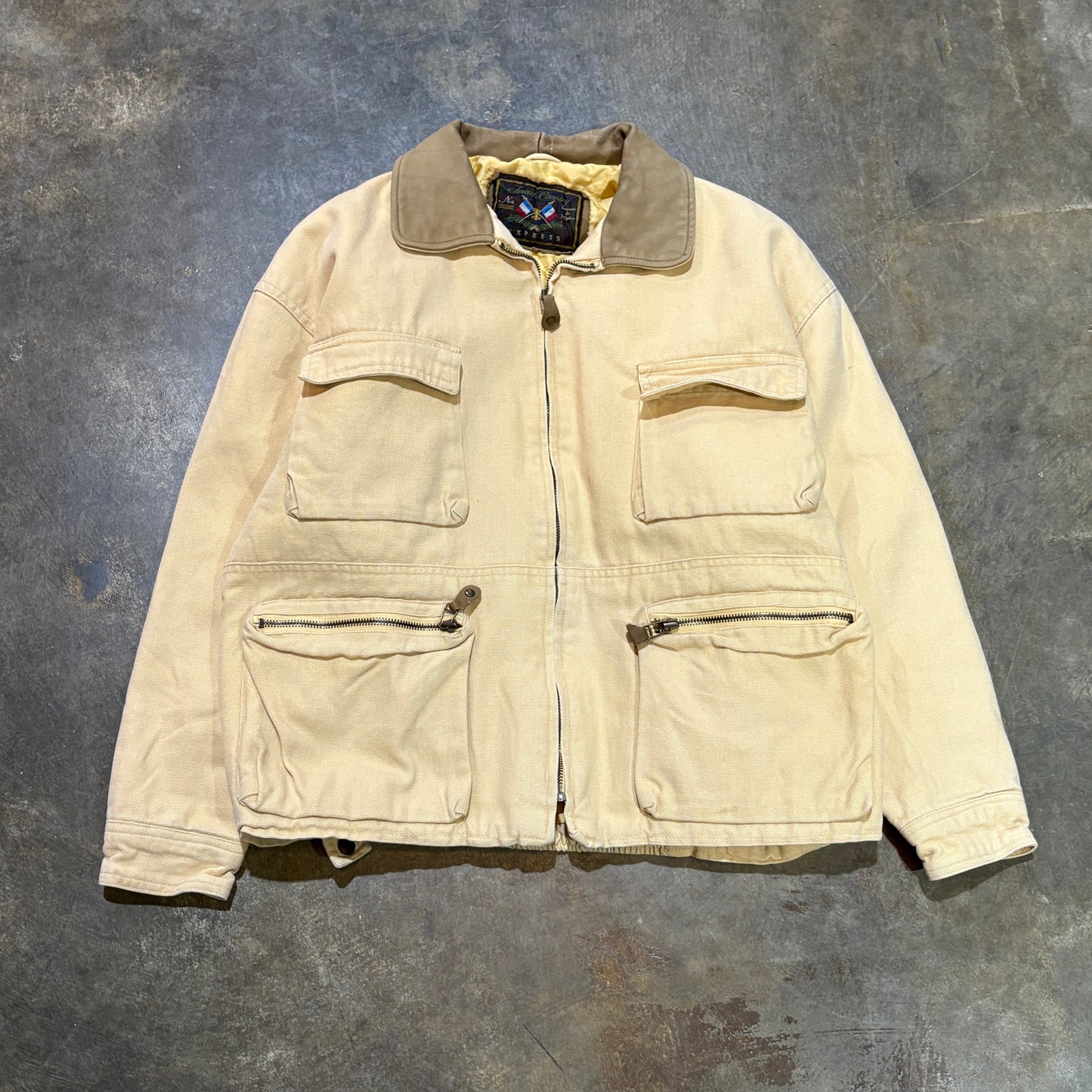 French Country Express Beige Canvas Jacket (S)