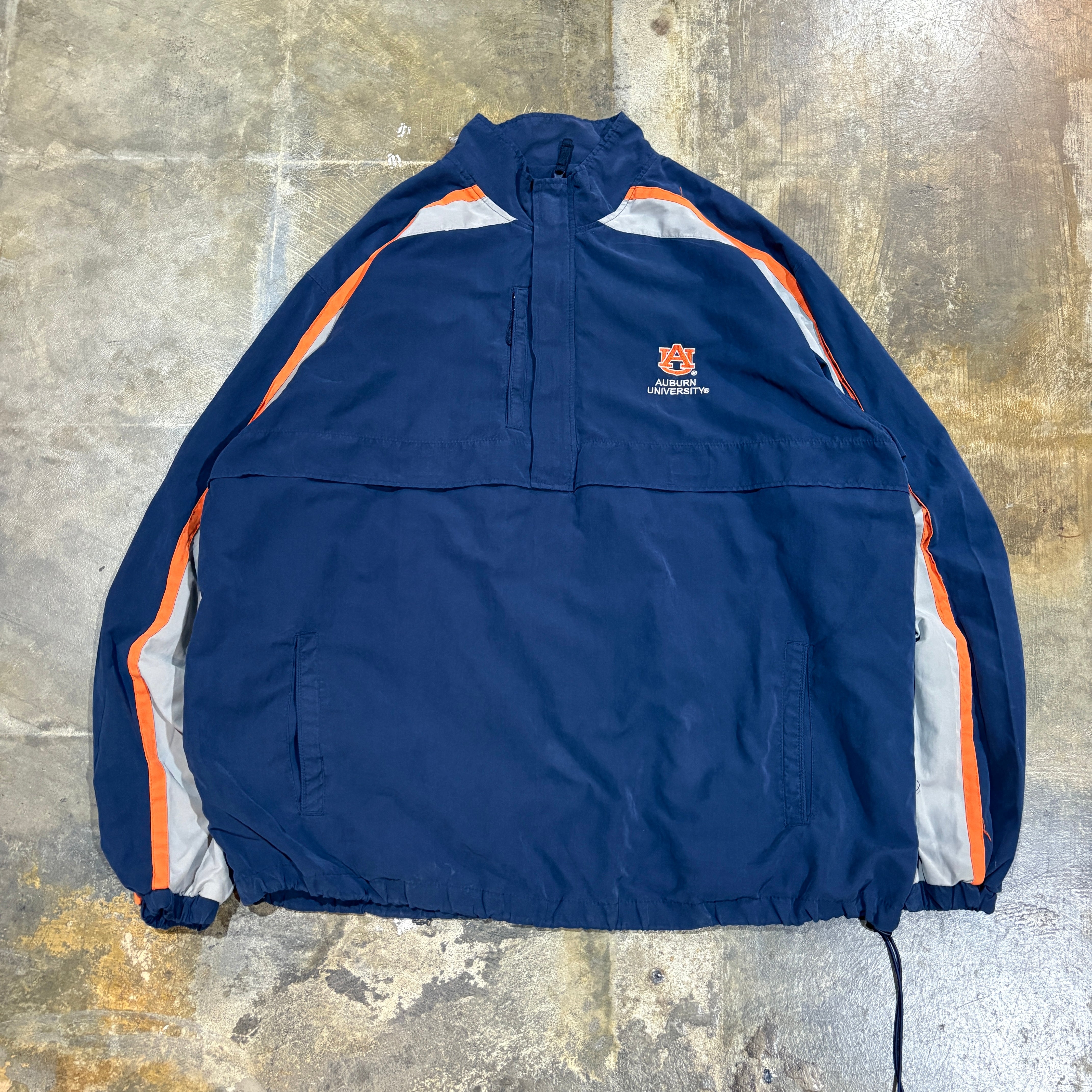 Auburn Windbreaker Half Zip Navy/Gray